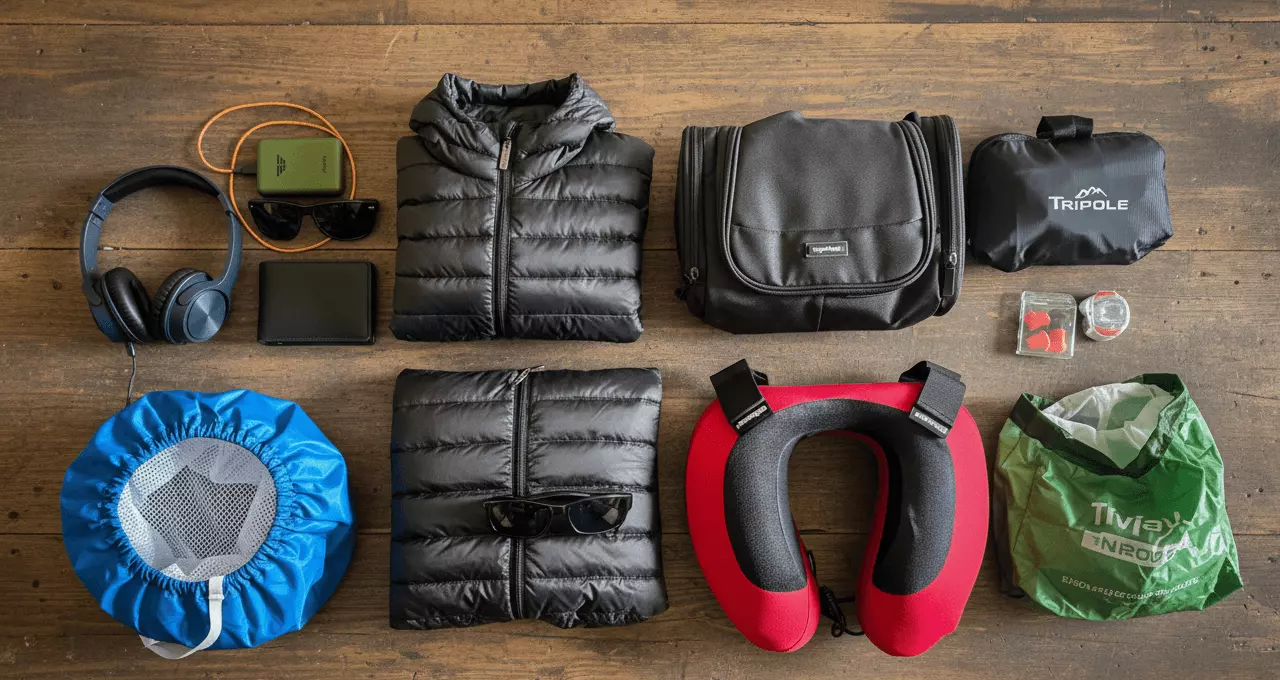 Different types of travel essentials in one place